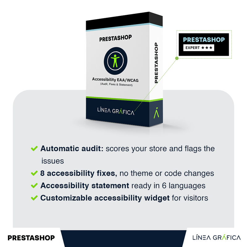 Accesibilidad EAA/WCAG para PrestaShop