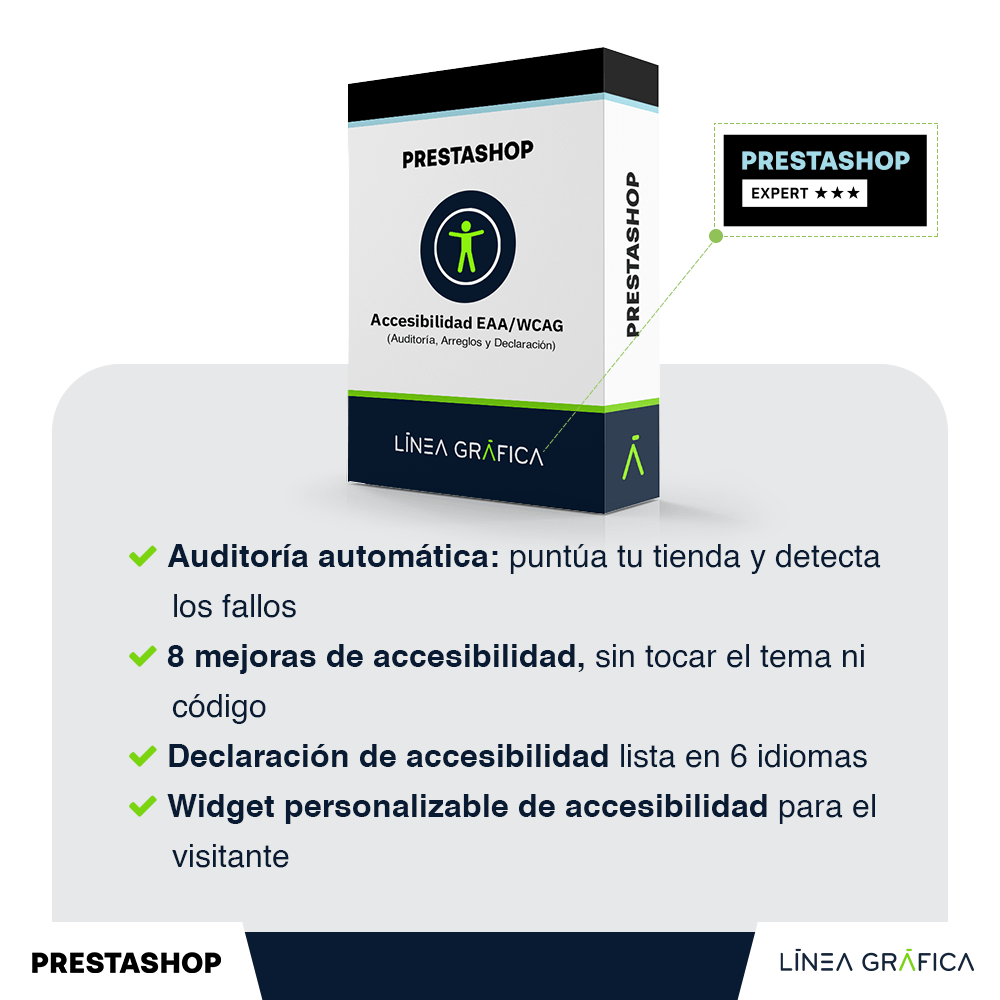 Accesibilidad EAA/WCAG para PrestaShop