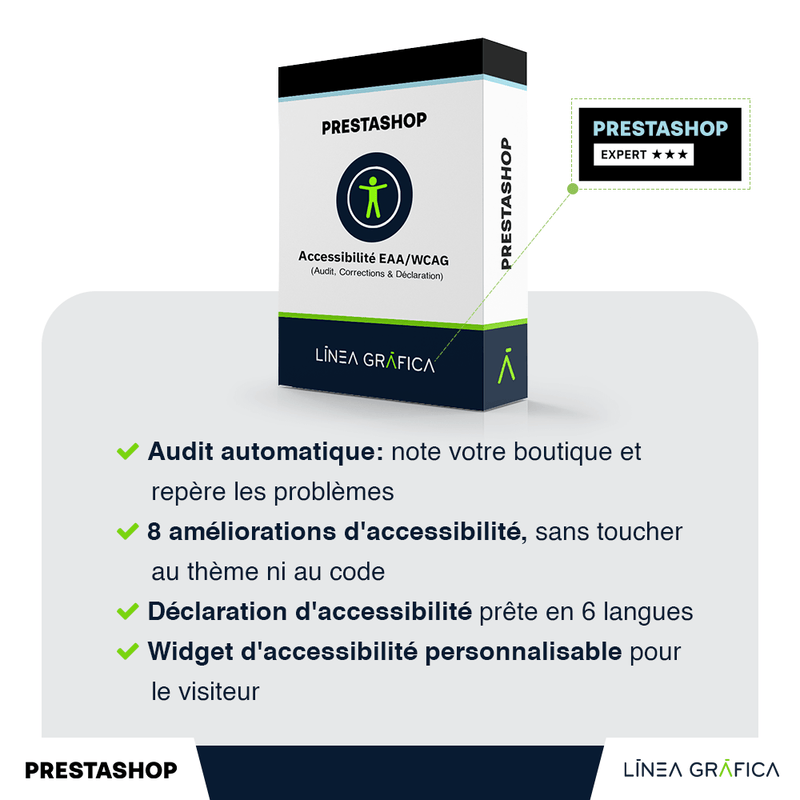 Accesibilidad EAA/WCAG para PrestaShop