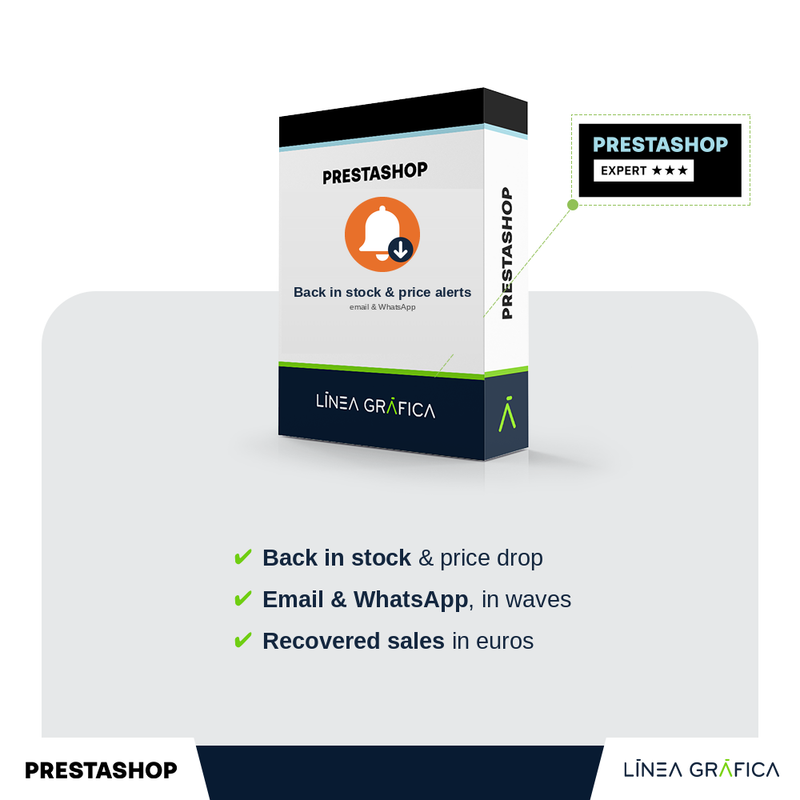 Cover of the back in stock and price drop alerts module for PrestaShop