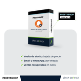 Portada del módulo de avisos de vuelta de stock y bajada de precio para PrestaShop