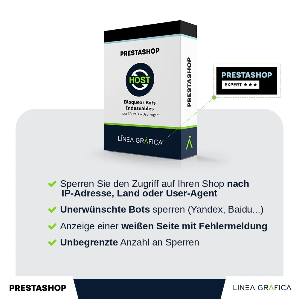 Performance-Paket: 3 PrestaShop-Module zum Preis von 2 – enthält Bot-Sperre