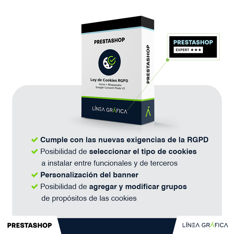 PACK RGPD y legal: 3 módulos Prestashop por el precio de 2