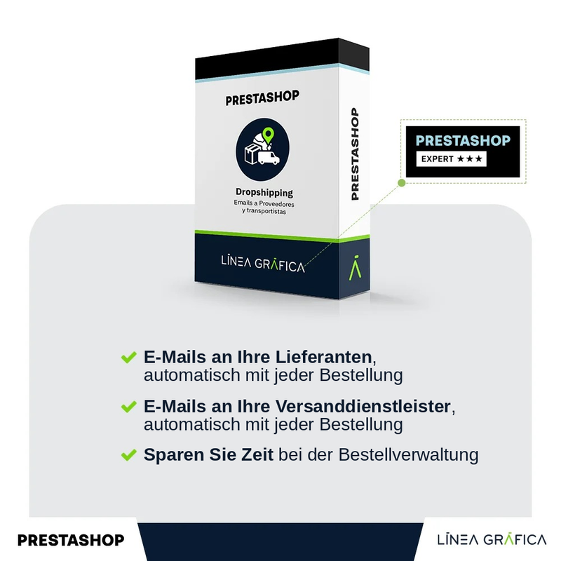PrestaShop-Modul Dropshipping – E-Mails an Lieferanten und Versanddienstleister – Übersicht