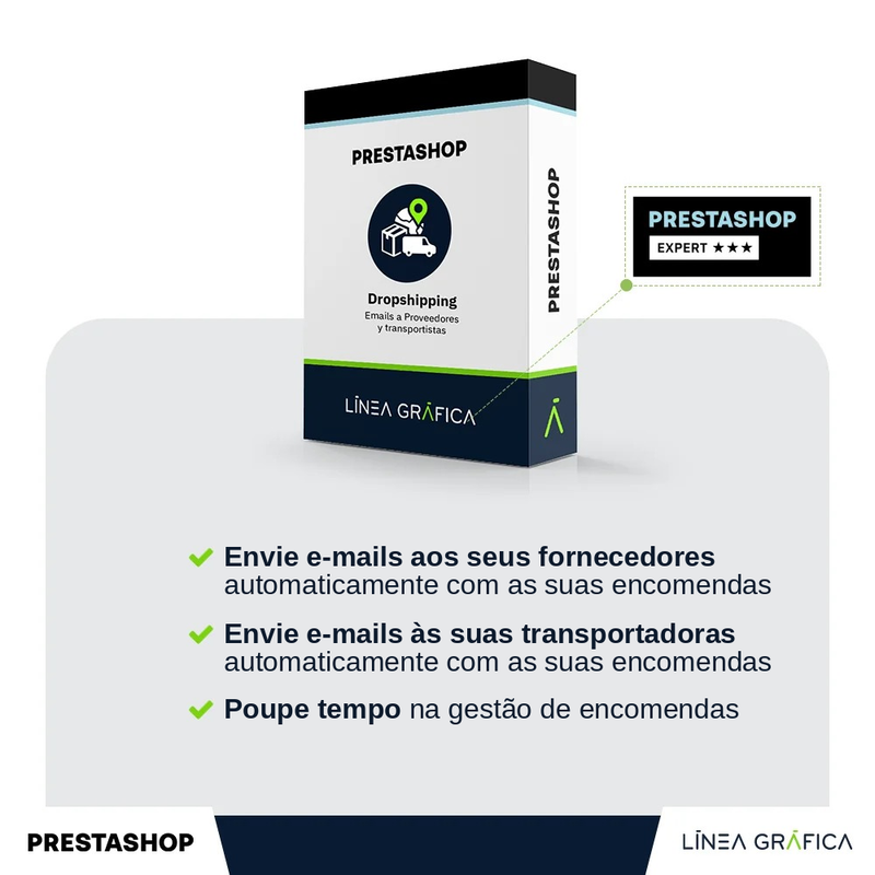Módulo PrestaShop Dropshipping – E-mails para Fornecedores e Transportadoras – visão geral