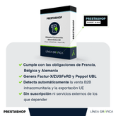 Módulo PrestaShop de factura electrónica Factur-X, ZUGFeRD y Peppol UBL de Línea Gráfica