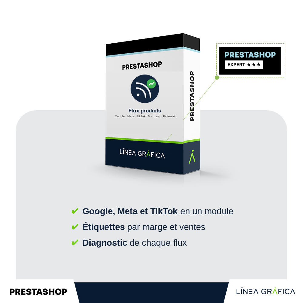 Module Flux Google Shopping, Meta et TikTok pour PrestaShop