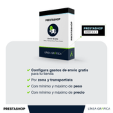 Módulo PrestaShop de envío gratis por zona, transportista, importe y peso