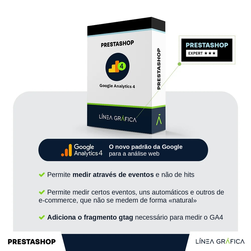 Módulo PrestaShop Google Analytics 4 (GA4) com eventos de e-commerce e Consent Mode v2