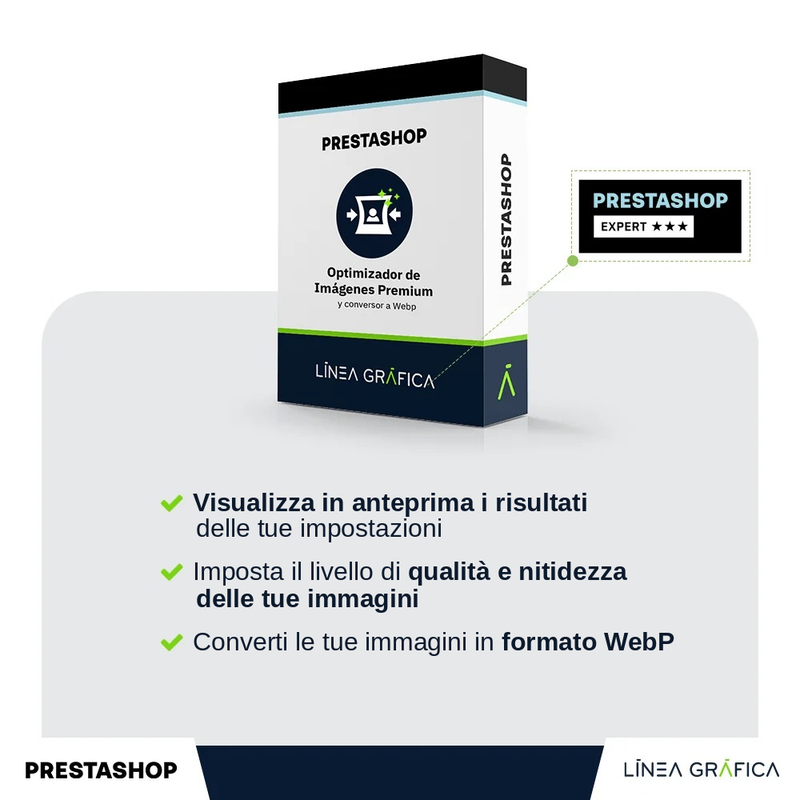 Modulo PrestaShop Ottimizzatore immagini e convertitore WebP – panoramica