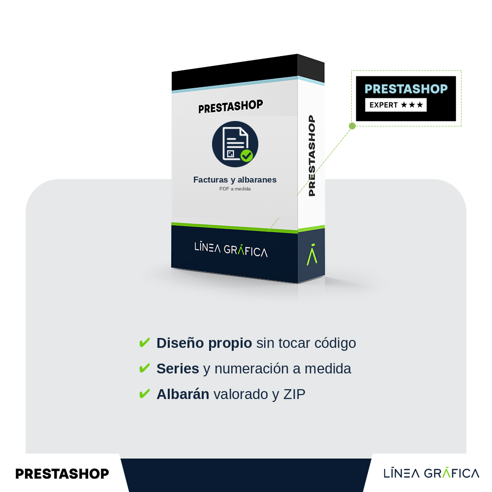 Portada del módulo de facturas y albaranes PDF a medida para PrestaShop