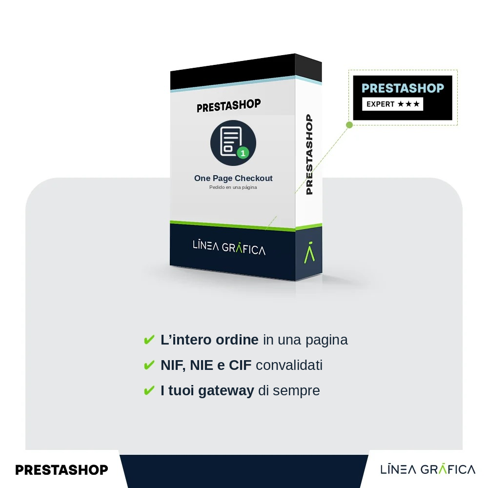 Modulo One Page Checkout per PrestaShop: checkout in una sola pagina