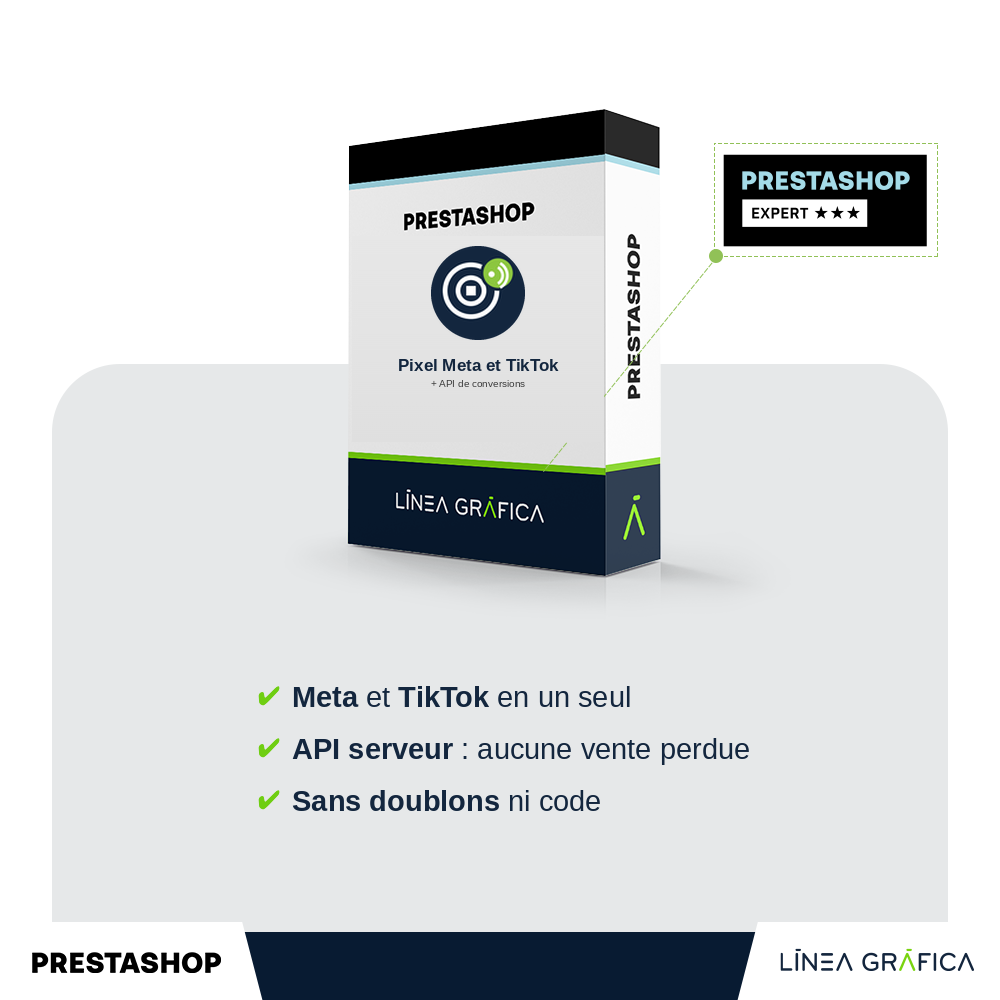 Pixel Meta et TikTok avec API de conversions pour PrestaShop