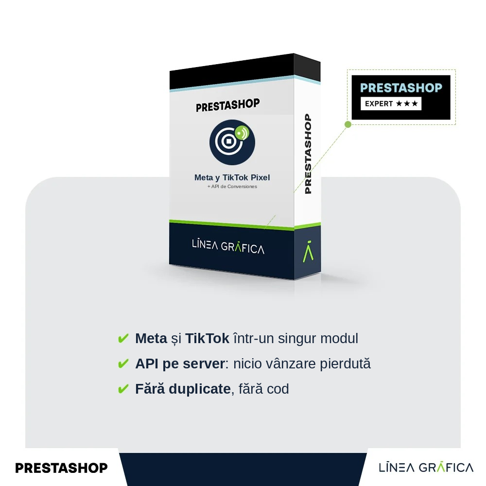 Pixel Meta și TikTok cu API de conversii pentru PrestaShop