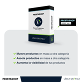 Módulo PrestaShop para mover, asociar y quitar productos entre categorías en masa