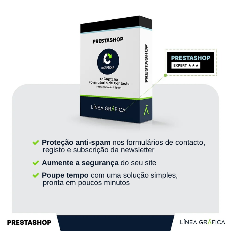 Módulo PrestaShop Captcha – reCaptcha – Proteção Antispam – visão geral