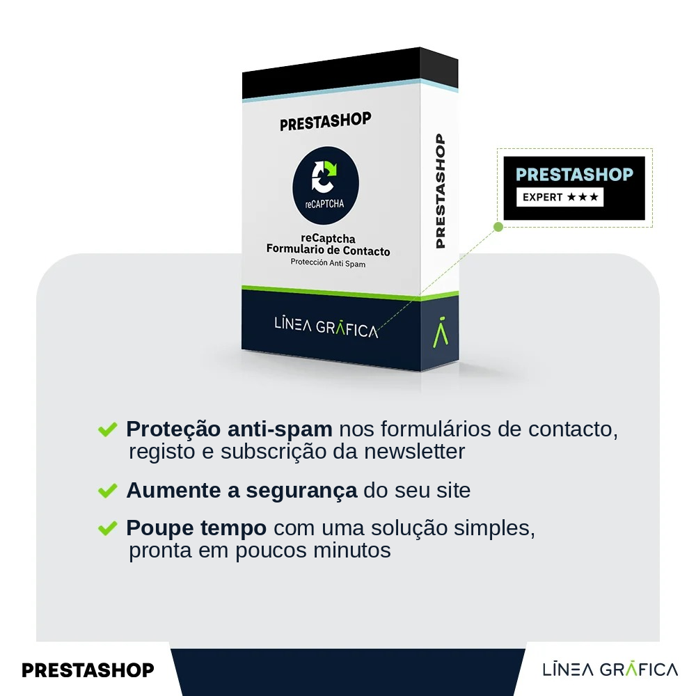 PACK RGPD e legal: 3 módulos PrestaShop pelo preço de 2 – inclui módulo reCAPTCHA antispam