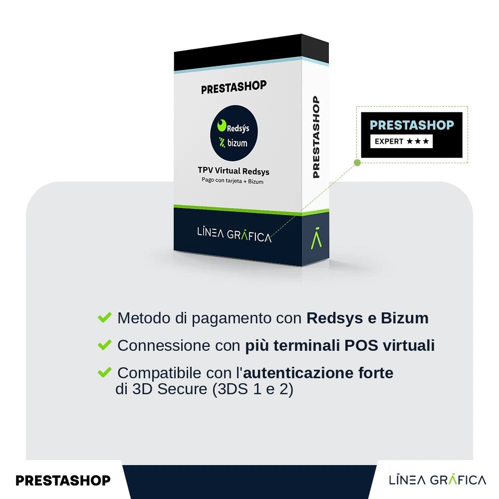 Modulo PrestaShop per POS virtuale Redsys e Bizum