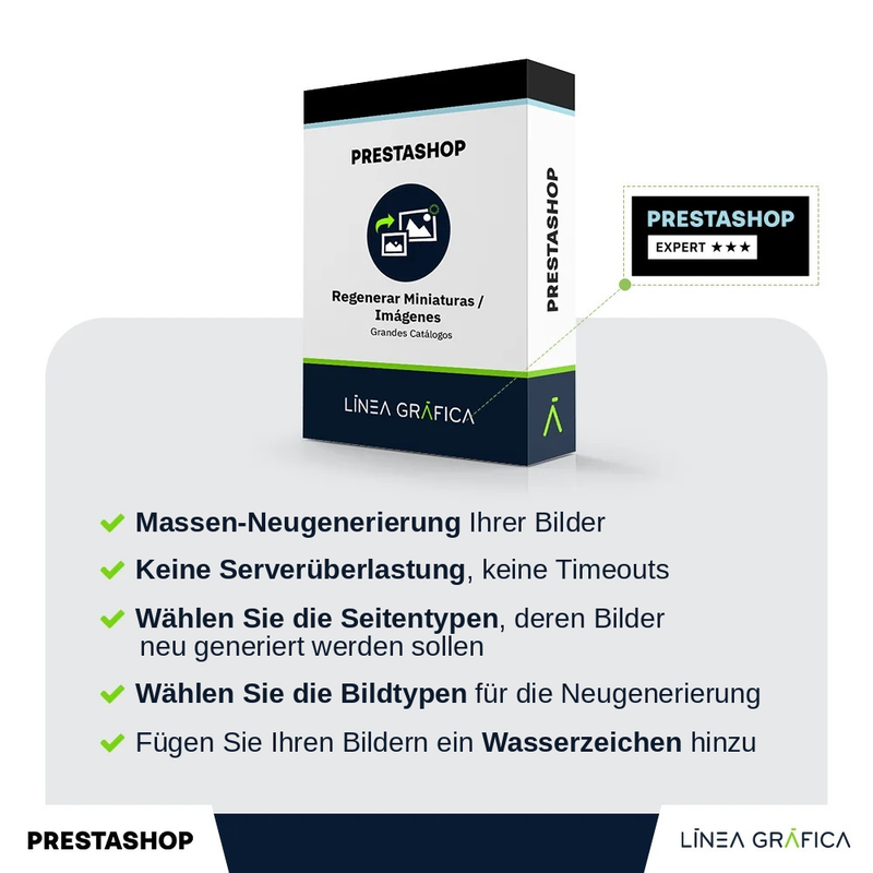 PrestaShop-Modul Thumbnails / Bilder neu generieren – Übersicht