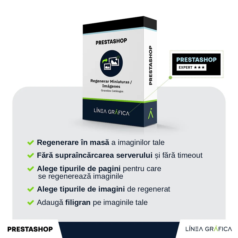 Modul Prestashop Regenerare miniaturi / imagini – vedere de ansamblu