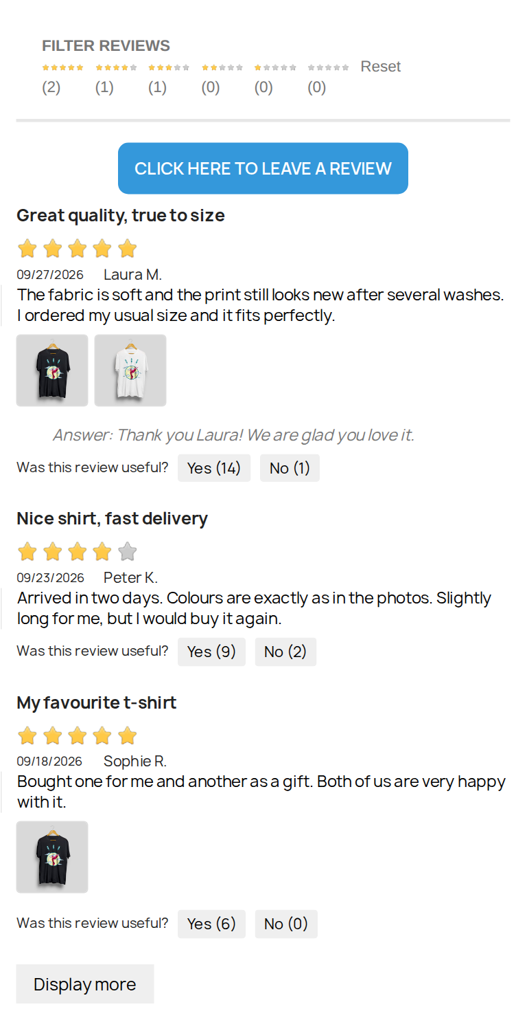 Reseñas de producto con fotos de los clientes y votos «útil» en PrestaShop