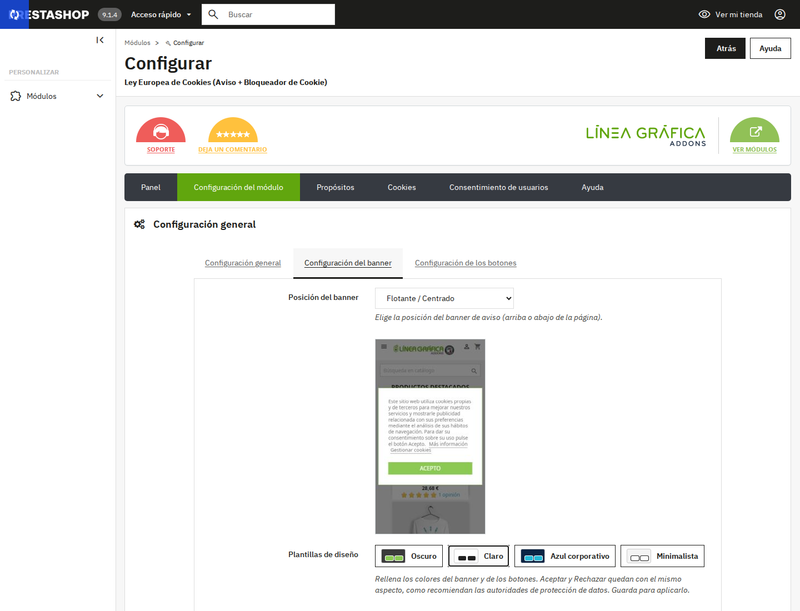 Cookie banner design templates with equal Accept and Reject buttons