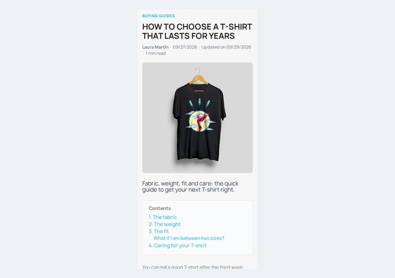 PrestaShop blog on mobile