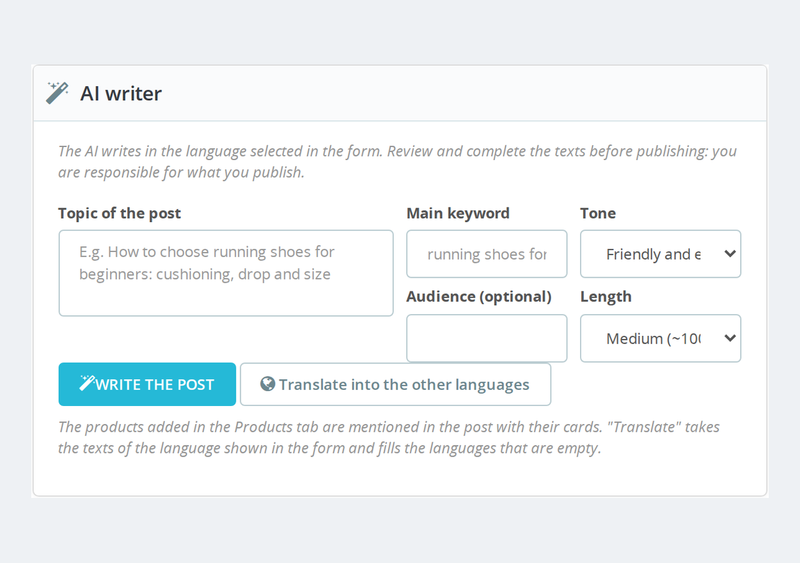 Blog AI writer with ChatGPT, Claude or Gemini