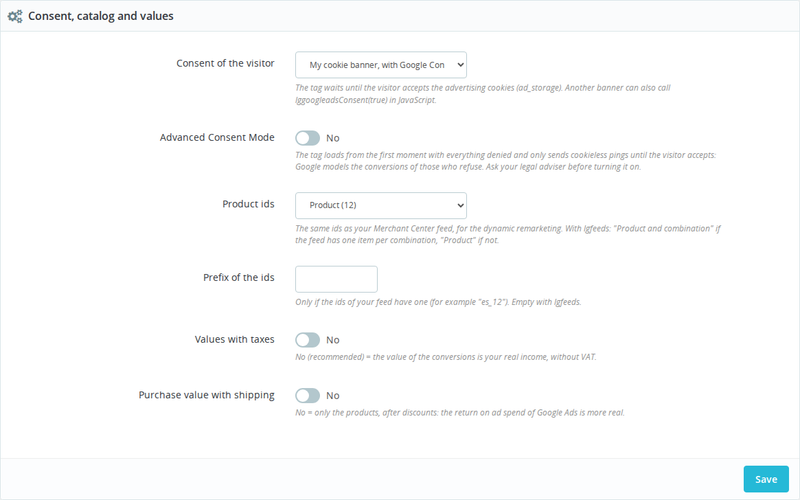 Consent Mode v2, Merchant Center feed ids and conversion values