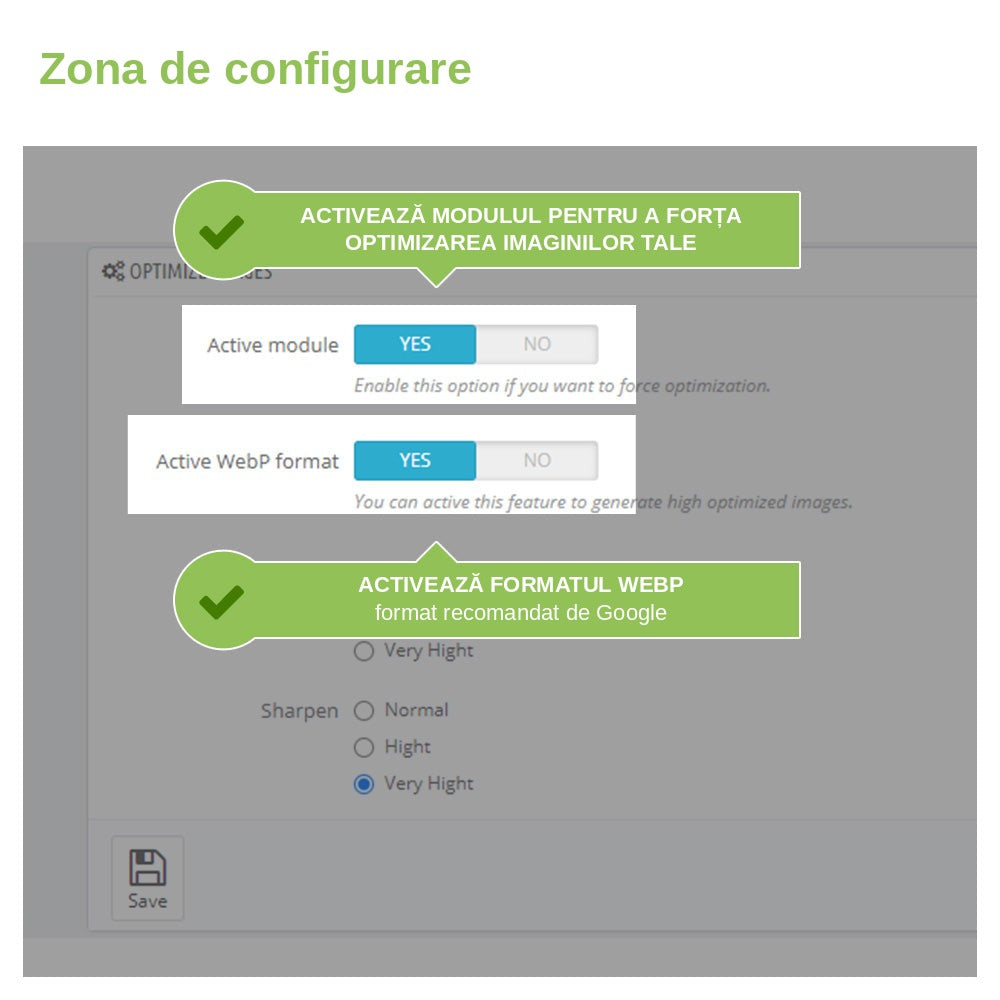 Modul Prestashop Optimizator de imagini Premium și convertor în Webp