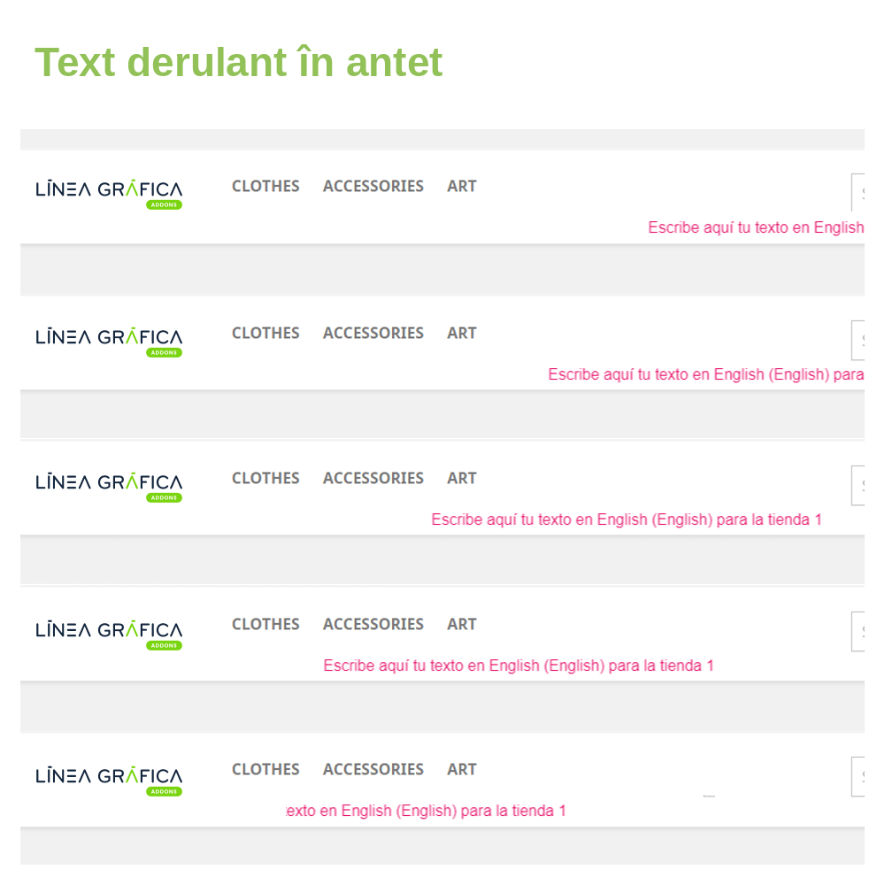 Modul Prestashop Banner cu text derulant (marquee)