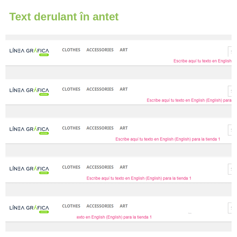 Modul Prestashop Banner cu text derulant (marquee)