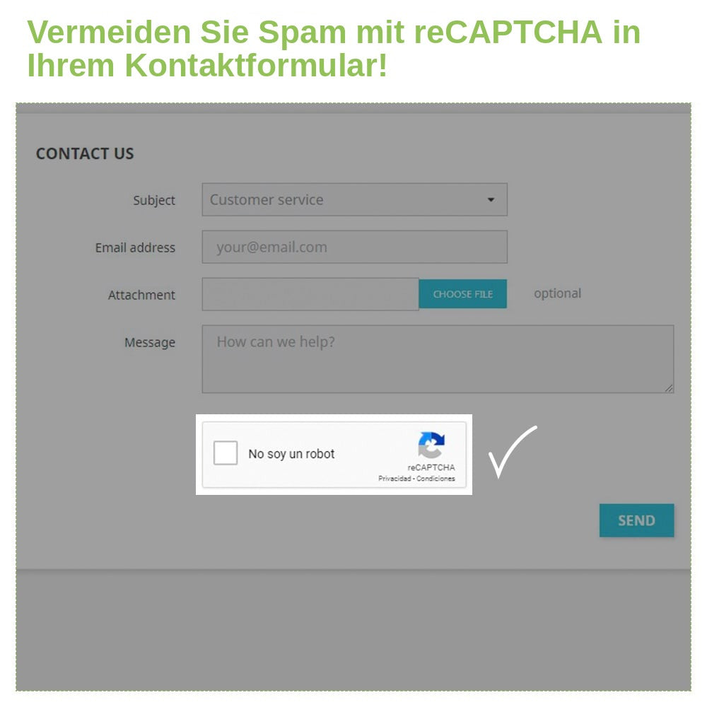 PrestaShop-Modul Captcha – reCaptcha – Anti-Spam-Schutz – Screenshot 2