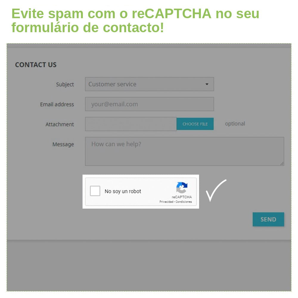 Módulo PrestaShop Captcha – reCaptcha – Proteção Antispam – captura de ecrã 2