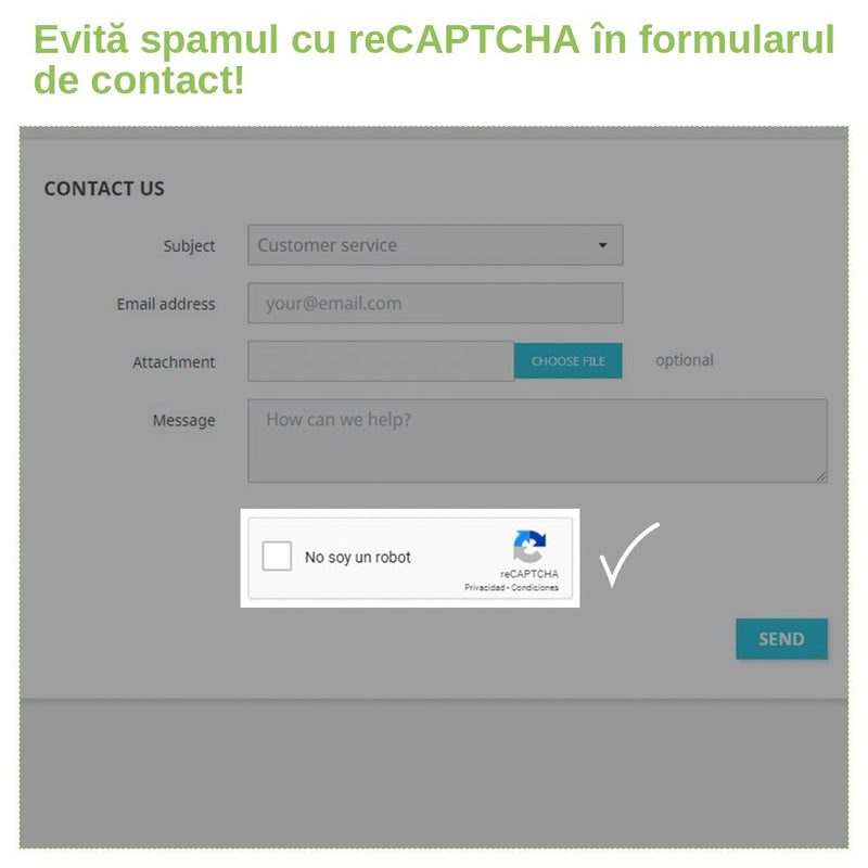Modul Prestashop Captcha – reCaptcha – Protecție anti-spam – captură 1