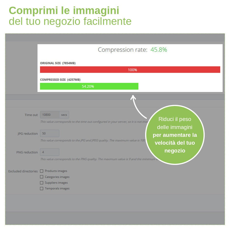 Modulo PrestaShop Compressione Immagini – Massima velocità – schermata 1