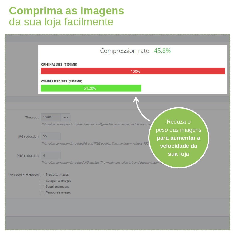 Módulo PrestaShop Compressor de Imagens – Maximize a velocidade – captura de ecrã 1