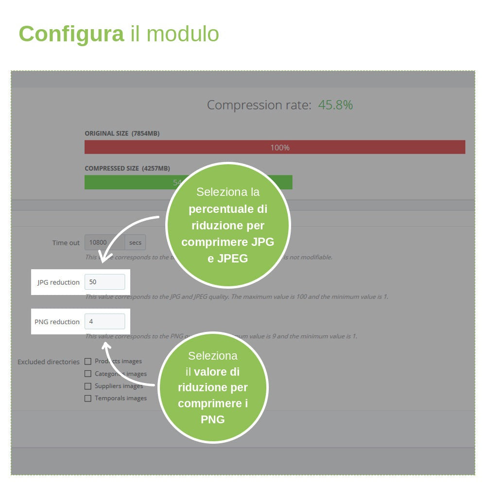 Modulo PrestaShop Compressione Immagini – Massima velocità – schermata 2