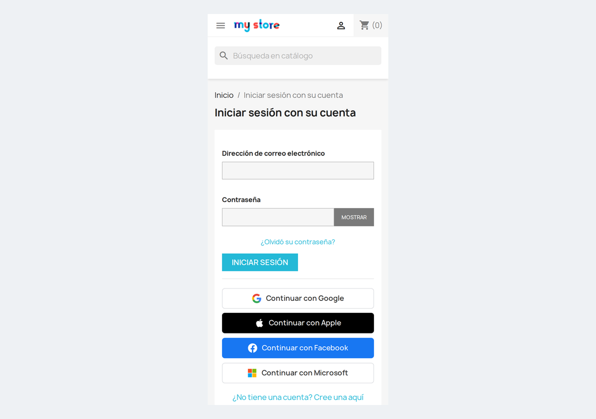 Login social con Google, Apple, Facebook y Microsoft en el móvil
