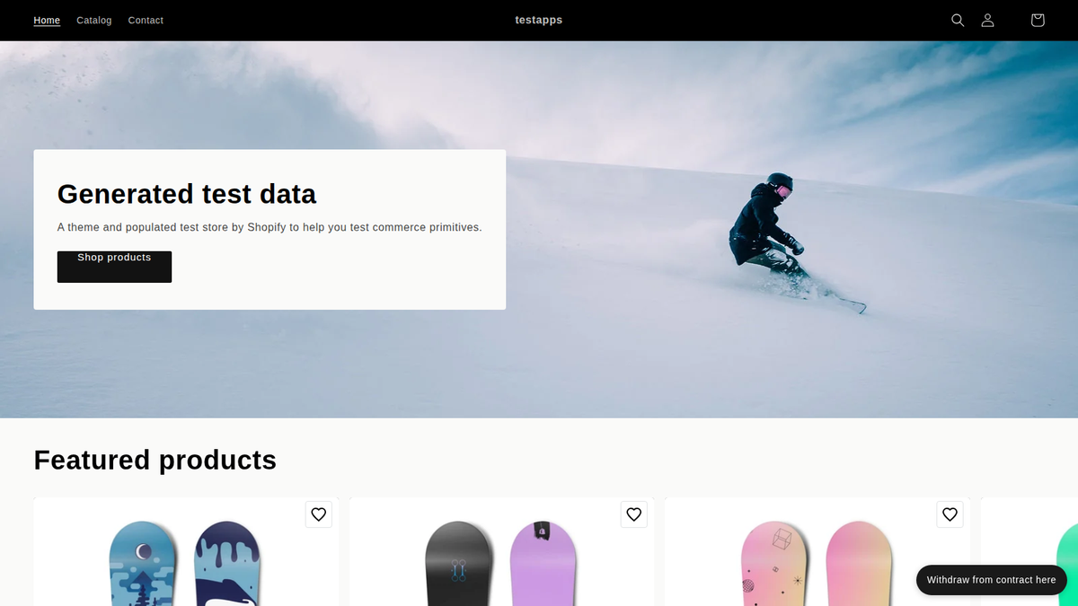 Floating "Withdraw from contract here" button (Directive (EU) 2023/2673) on a Shopify store
