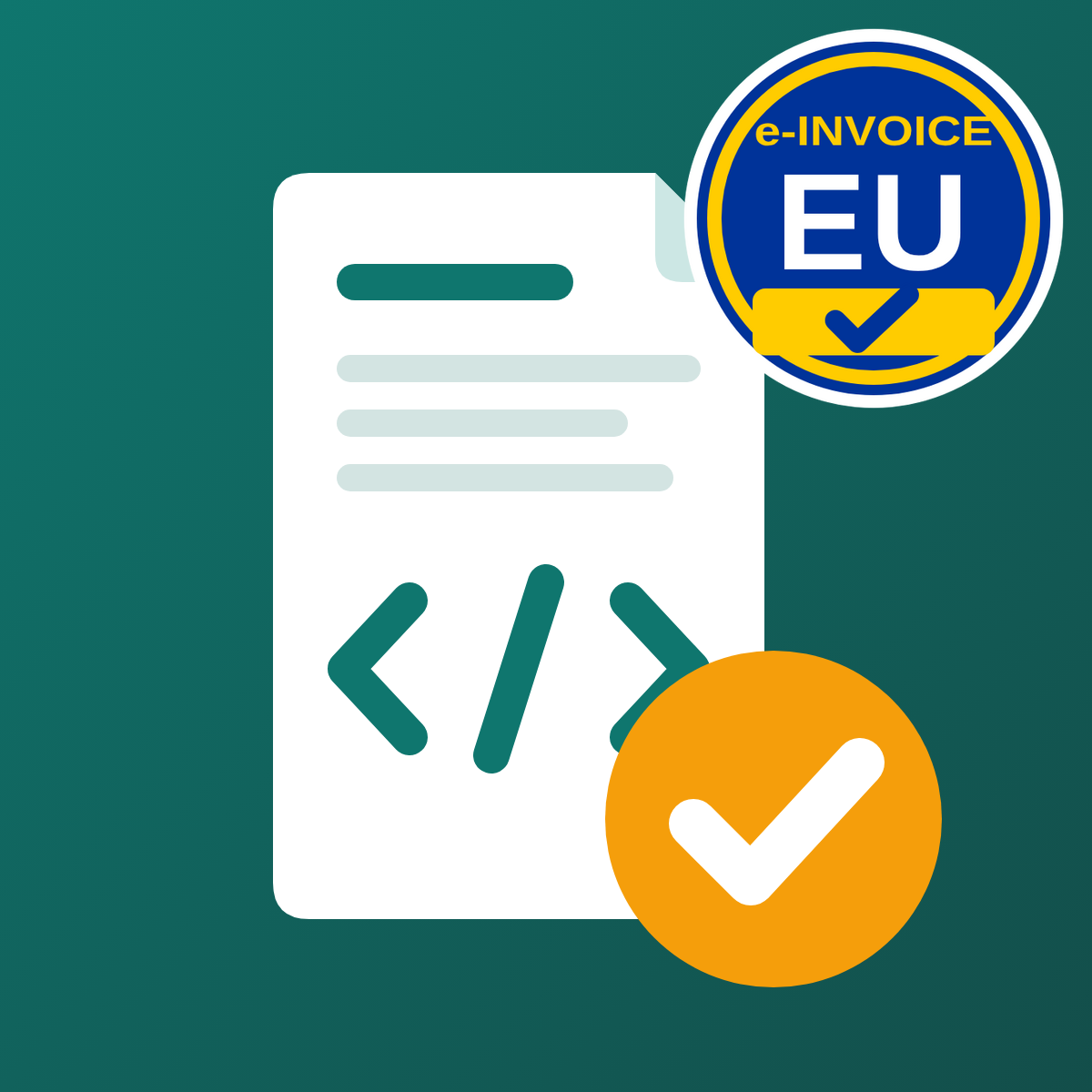 Icono de la app LG e-Invoice de facturas electrónicas XRechnung y ZUGFeRD para Shopify · EU Ready