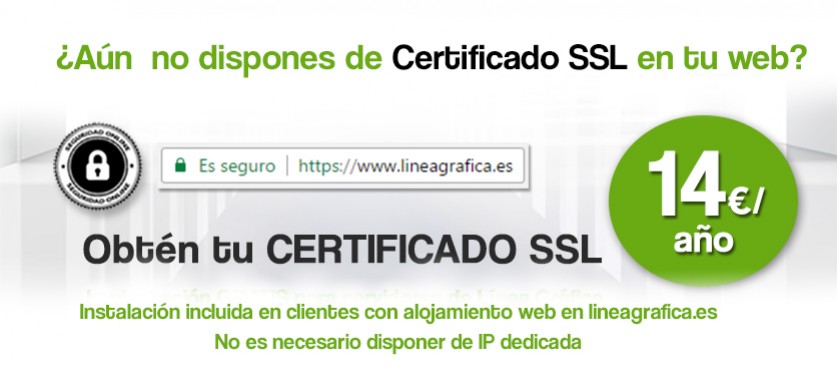 Certificados de Seguridad SSL desde sólo 14€/año