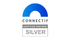 sello partner connectif silver - Création de sites ecommerce et Services de Marketing digital spécialisés pour sites marchands